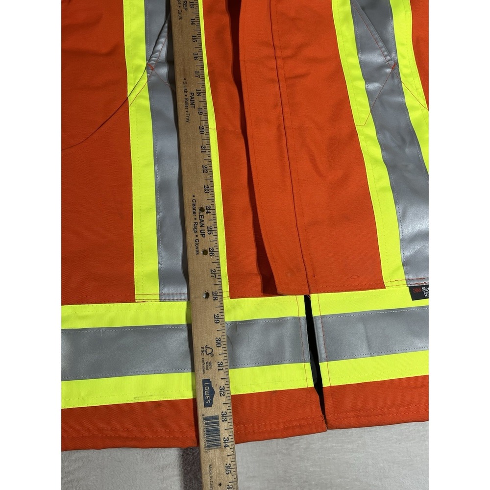 Tough Duck Mens Med Extreme Coat S117471 & Bibs S75471 Hi-Vis 4-In-1 Safety NWT - Picture 7 of 11